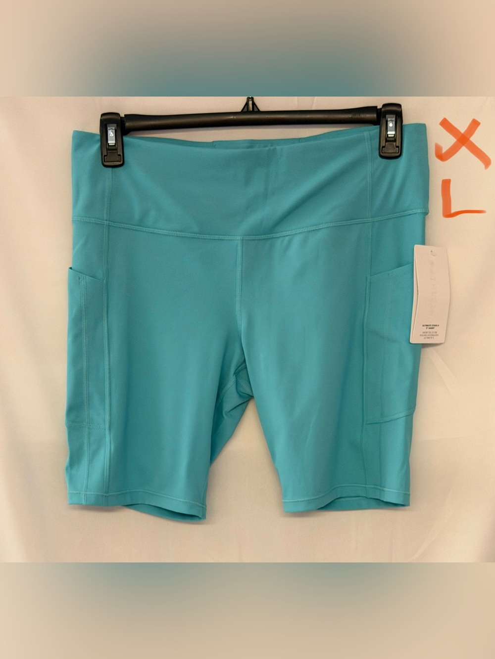 Athleta Aqua High-Rise Bike Shorts with Side Pockets